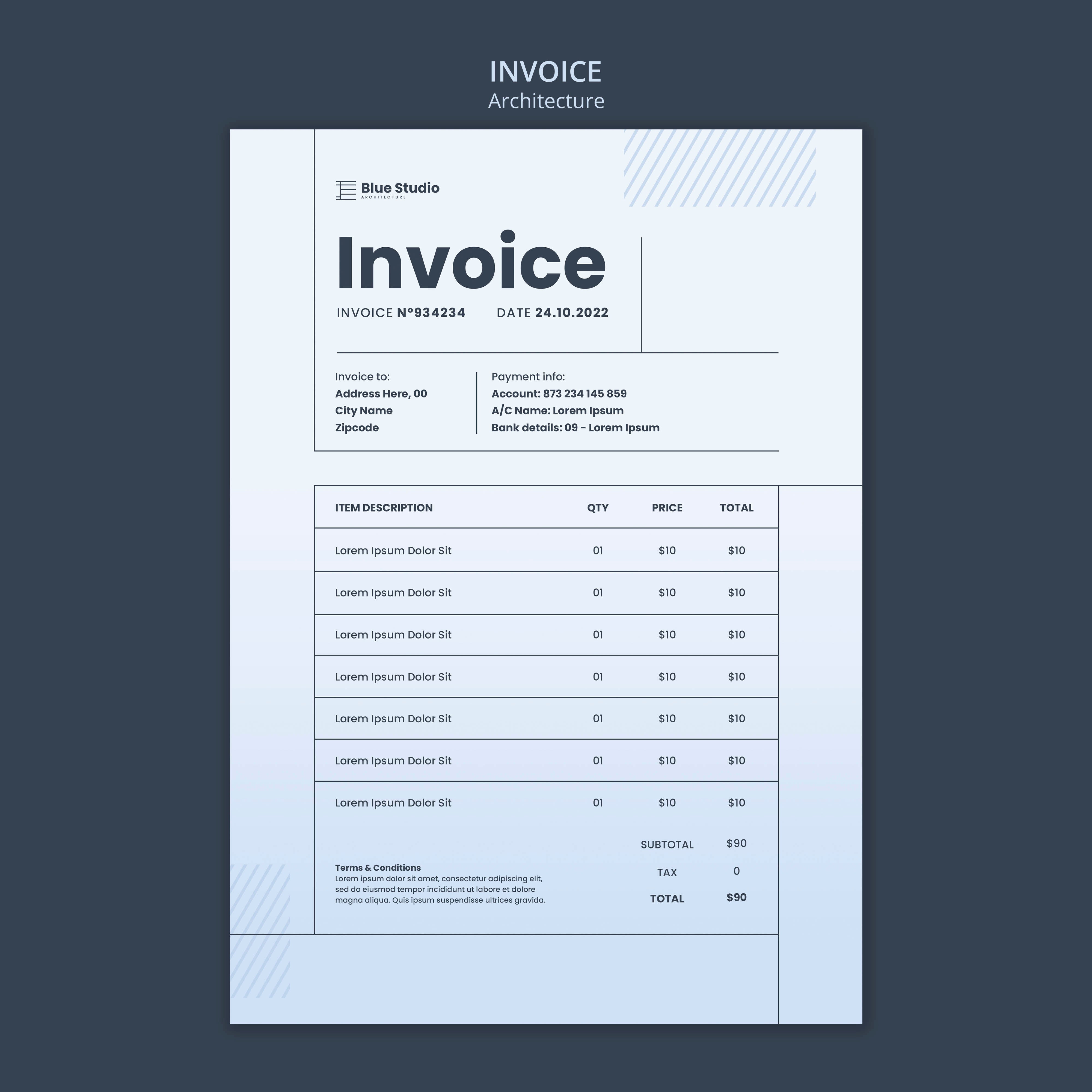 Architecture Invoice MG Template V1