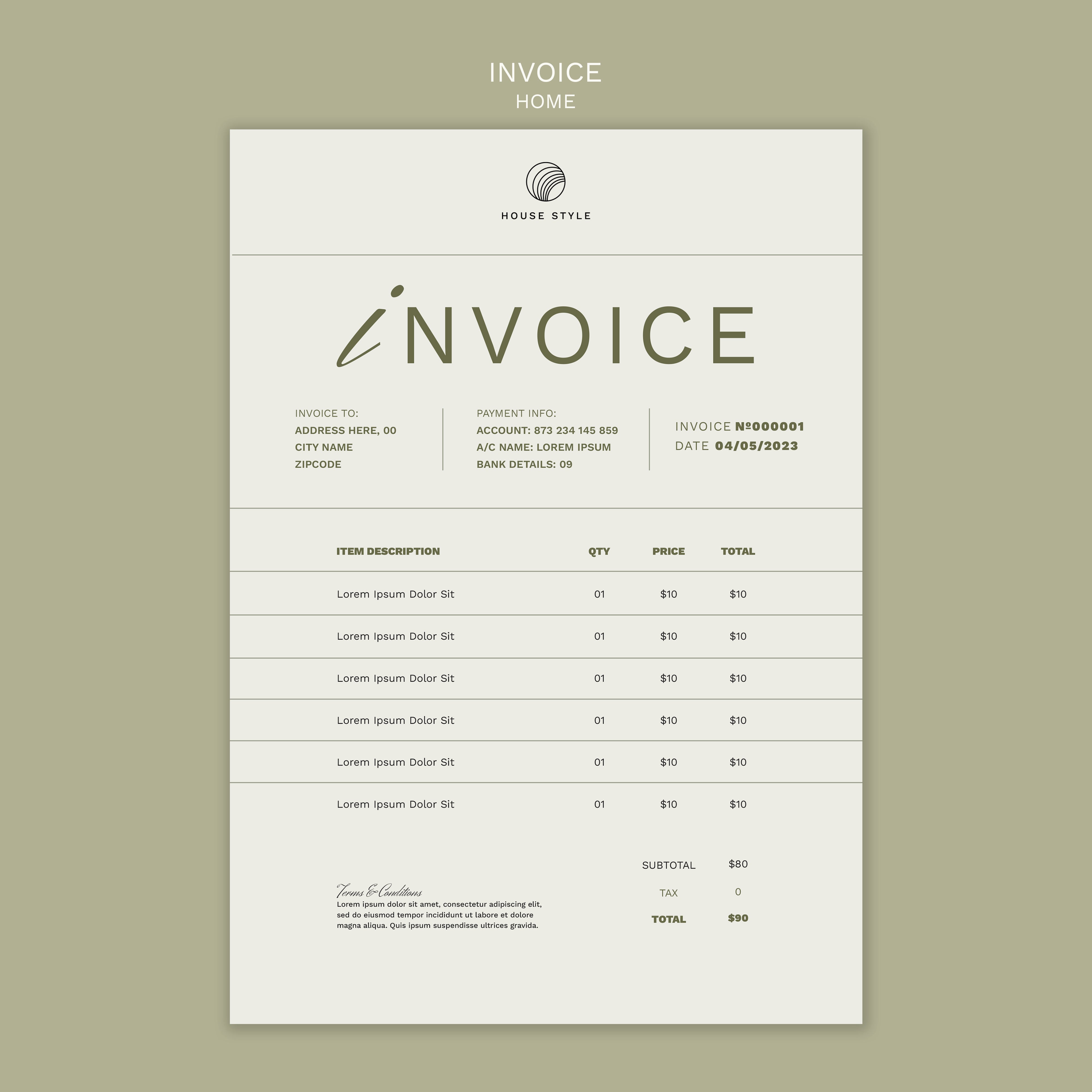 Interior Design Invoice MG Template V17