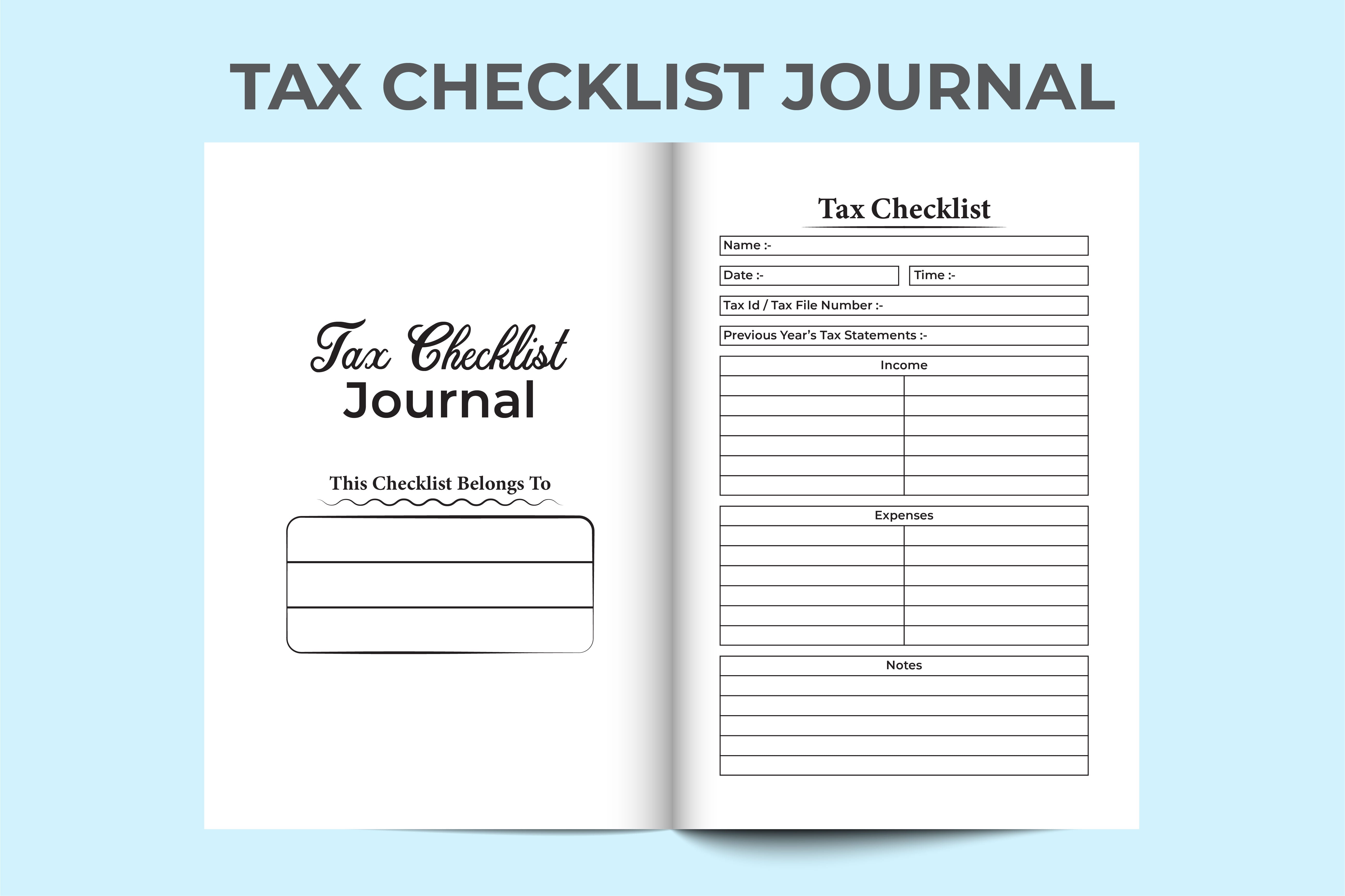 Tax Information Log Book